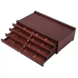 Festődoboz, dió - MEEDEN 4-Drawer Art Supply Storage Box