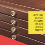 Festődoboz, dió - MEEDEN 4-Drawer Art Supply Storage Box
