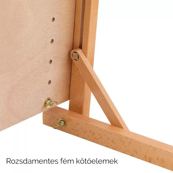 M-ART Könnyű asztali festőállvány rajzlaptartóval, bükkfa - MEEDEN H-Frame Adjustable Tabletop Easel