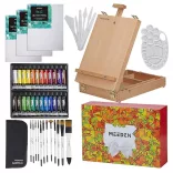 Meeden Acrylic Painting Set with Wooden Sketch Easel Box