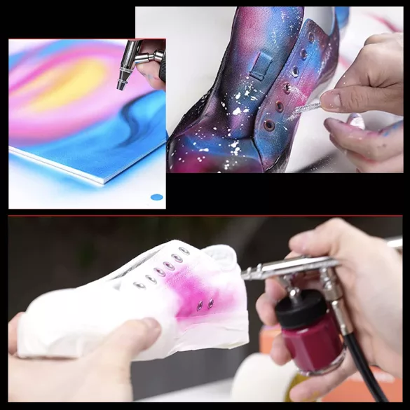 Airbrush Paint, 60pcs - Classic, Fluorescent and Metallic Colors