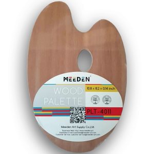 Színkeverő paletta fából, ovális - MEEDEN Wooden Palette 10,8x8,2x0,14 inch - Oval