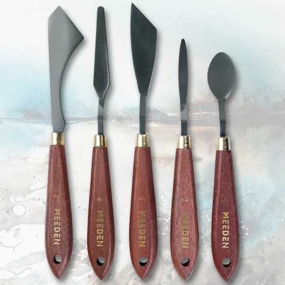 Knife Palette Set - Meeden 5 Knife Palette Set for oil, acrylic and gouache paints