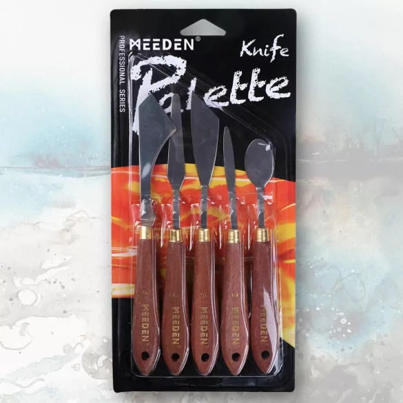 Knife Palette Set - Meeden 5 Knife Palette Set for oil, acrylic and gouache paints
