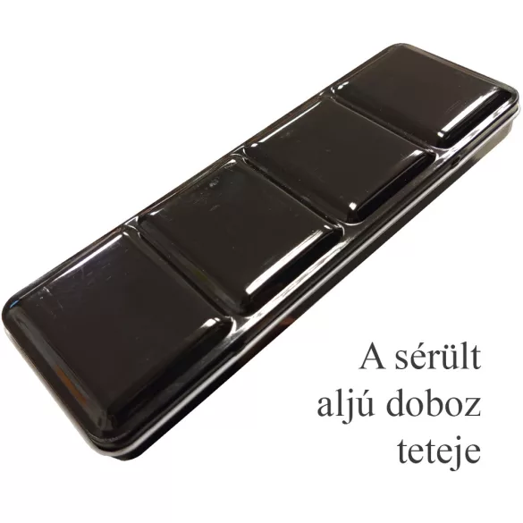 M-ART MEEDEN Akvarell szilketartó fémből - 24 félszilke vagy 12 egész szilke részére - 25 x 20 x 3,5cm - Fekete