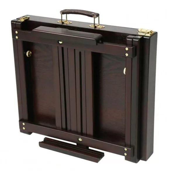 Festőállvány - Meeden Art Professzionális asztali festőállvány, fiókos festődobozzal - Mahagóni