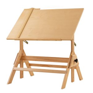 Rajz- és Festőasztal, Natúr - MEEDEN Vintage Wood Drafting Table, Natural