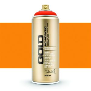 Fluoreszkáló festékszóró - Montana Gold NC-Acrylic Low-Pressure Fluorescent Color artist spray paint 400ml - POWER ORANGE