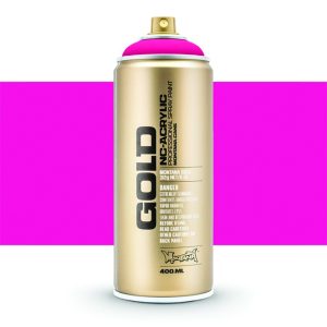 Fluoreszkáló festékszóró - Montana Gold NC-Acrylic Low-Pressure Fluorescent Color artist spray paint 400ml - GLEAMING PINK