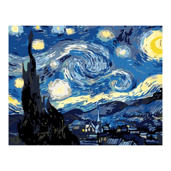 Painting by numbers - Rósa Start painting by numbers 35x45 - Starry Night