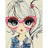 Painting by numbers - Rósa Start painting by numbers 35x45 - Cute Girl