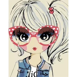   Painting by numbers - Rósa Start painting by numbers 35x45 - Cute Girl