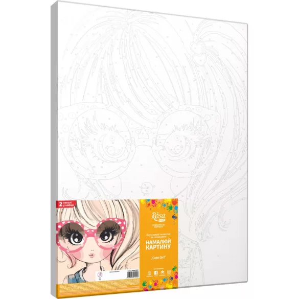 Painting by numbers - Rósa Start painting by numbers 35x45 - Cute Girl