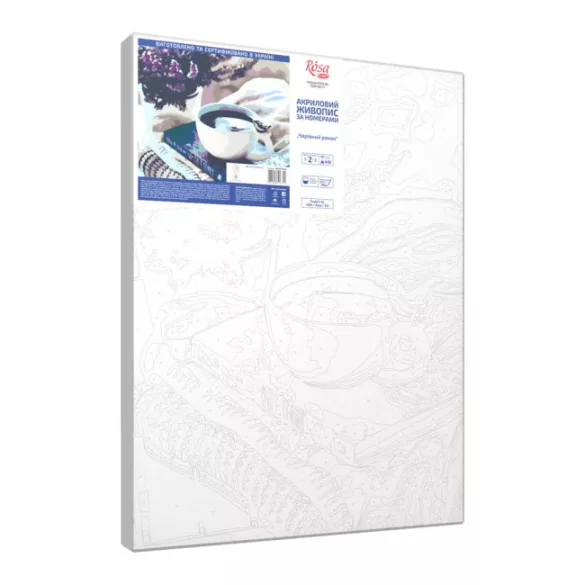 Számozott kifestő készlet vászonra 35x45 cm - Akrilfestékkel, ecsetekkel, felnőtteknek - Csodás reggel