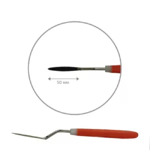 ROSA Modern palette knife, orange rubberized handle - fish shape, 061, 5cm
