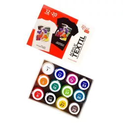  Textilfesték készlet - Rósa Talent STYLE - 12 x 20 ml tégelyes - kartondobozban