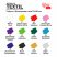 Sets of acrylic paints for textile HEART ROSA TALENT 12x20ml
