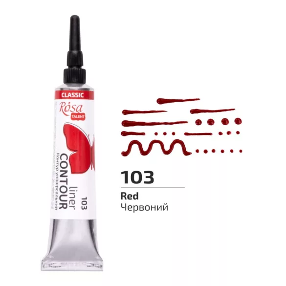 Rósa Talent Contour Liner Acrylic 20ml - Classic - 103 Red