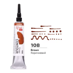 Rósa Talent Contour Liner Acrylic 20ml - Classic - 108 Brown