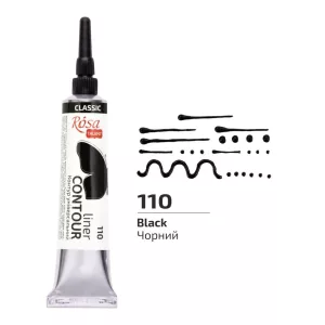 Rósa Talent Contour Liner Acrylic 20ml - Classic - 110 Black