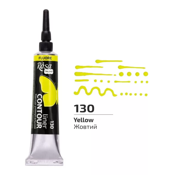 Rósa Talent Contour Liner Acrylic 20ml - Classic - 130 Fluorescent Yellow