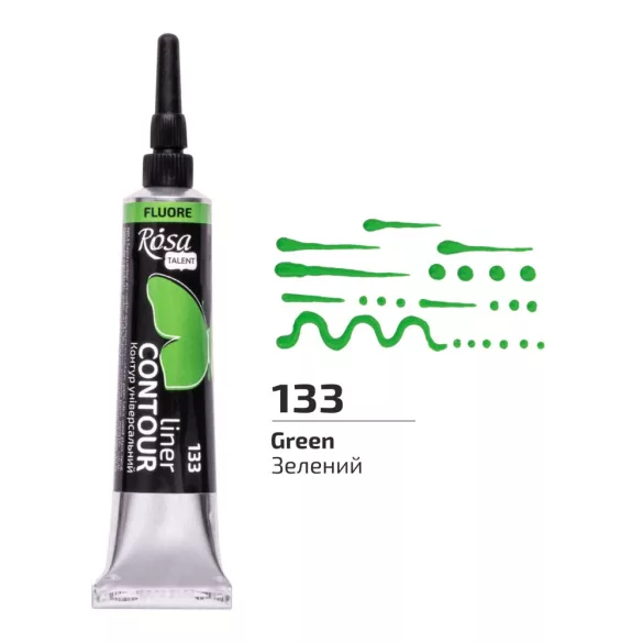 Rósa Talent Contour Liner Acrylic 20ml - Classic - 133 Fluorescent Green