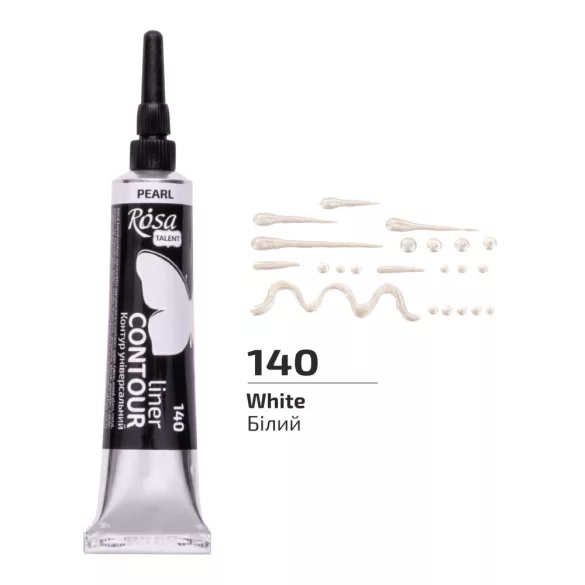 Rósa Talent Contour Liner Acrylic 20ml - Classic - 140 Pearl White