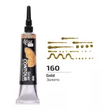 Rósa Talent Contour Liner Acrylic 20ml - Classic - 160 Glitter Gold