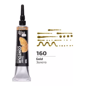 Rósa Talent Contour Liner Acrylic 20ml - Classic - 160 Glitter Gold