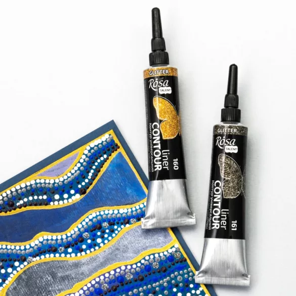 Rósa Talent Contour Liner Acrylic 20ml - Classic - 160 Glitter Gold