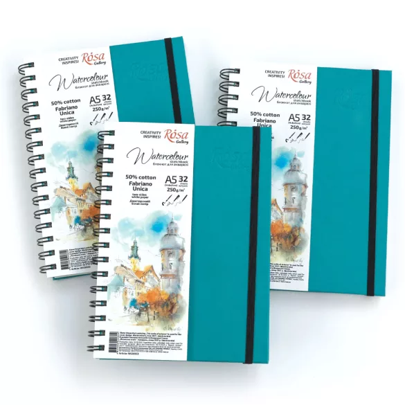 Akvarelltömb - Rósa Gallery Watercolour Sketchbook, A5, 32 sheets, 250g