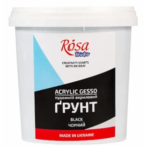 Gesso 280ml - Acrylic Gesso, Fekete 280 ml (350g), ROSA Studio