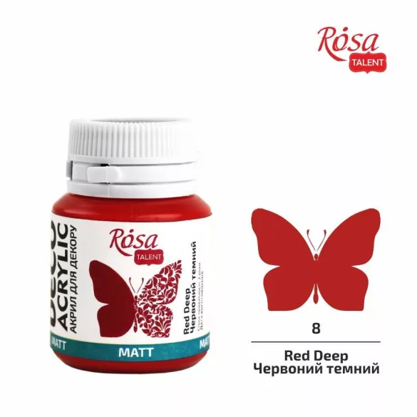 Akrilfesték - Rósa Talent Matt 20 ml - Sötétvörös