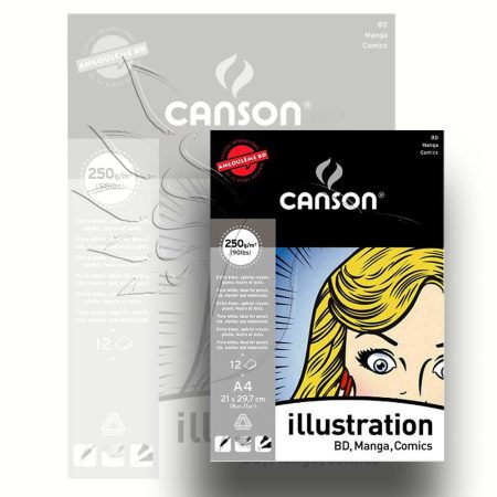 Marker tömb - Canson Illustration block 250g, 12 sheets, A/4
