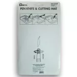 Dafa Pen Knife & Cutting Mat with 10 Blades, 200x130mm