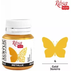 Metálszínű akrilfesték - Rósa Talent 20 ml tégelyes - Arany