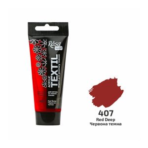 Akrilfesték textilhez, Red Deep , 60ml, ROSA Talent (407)