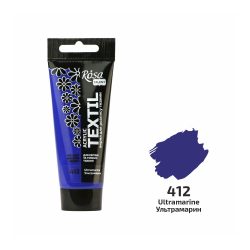   Akrilfesték textilhez, Ultramarine , 60ml, ROSA Talent (412)