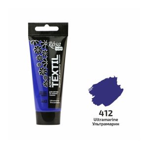 Akrilfesték textilhez, Ultramarine , 60ml, ROSA Talent (412)