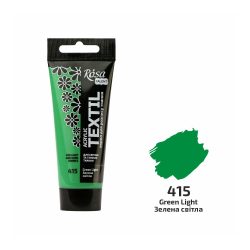   Akrilfesték textilhez, Green Light , 60ml, ROSA Talent (415)