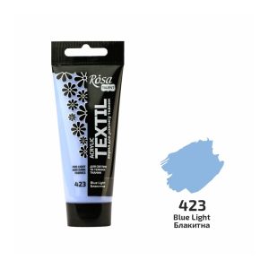 Akrilfesték textilhez, Blue Light , 60ml, ROSA Talent (423)