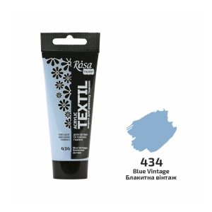 Akrilfesték textilhez, Blue Vintage, 60ml, ROSA Talent (434)