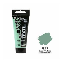   Akrilfesték textilhez, Green Vintage, 60ml, ROSA Talent (437)