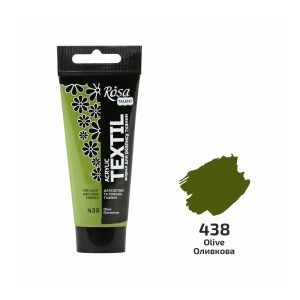 Akrilfesték textilhez, Olive, 60ml, ROSA Talent (438)