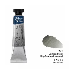   Rósa Gallery akvarell festék - tubus 10 ml - Karbonfekete 770                  