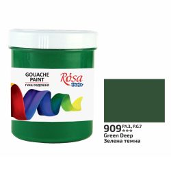   Gouache festék színenként, tégelyes - ROSA Studio Gouache paint 100ml - Deep Green / Sötétzöld