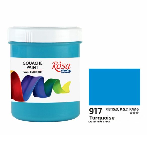 Gouache festék színenként, tégelyes - ROSA Studio Gouache paint 100ml - Light Blue / Világoskék
