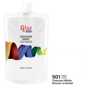 Gouache festék színenként, utántöltő - ROSA Studio Gouache paint 200ml (Titan White 901)