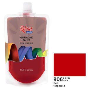 Gouache festék színenként, utántöltő - ROSA Studio Gouache paint 200ml - Red 906