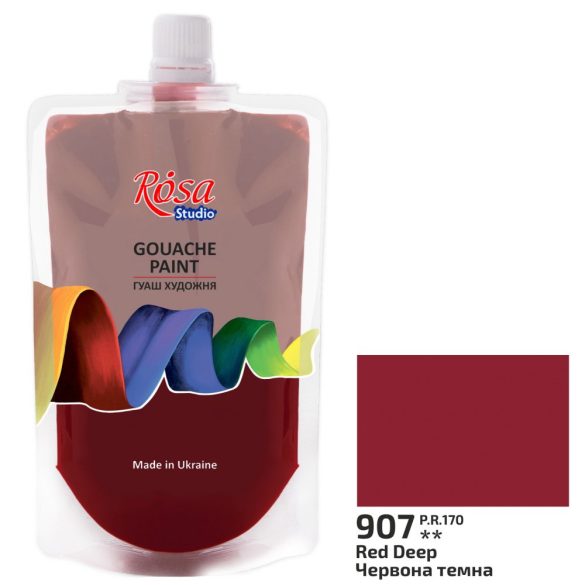 Gouache festék színenként, utántöltő - ROSA Studio Gouache paint 200ml - Deep Red 907